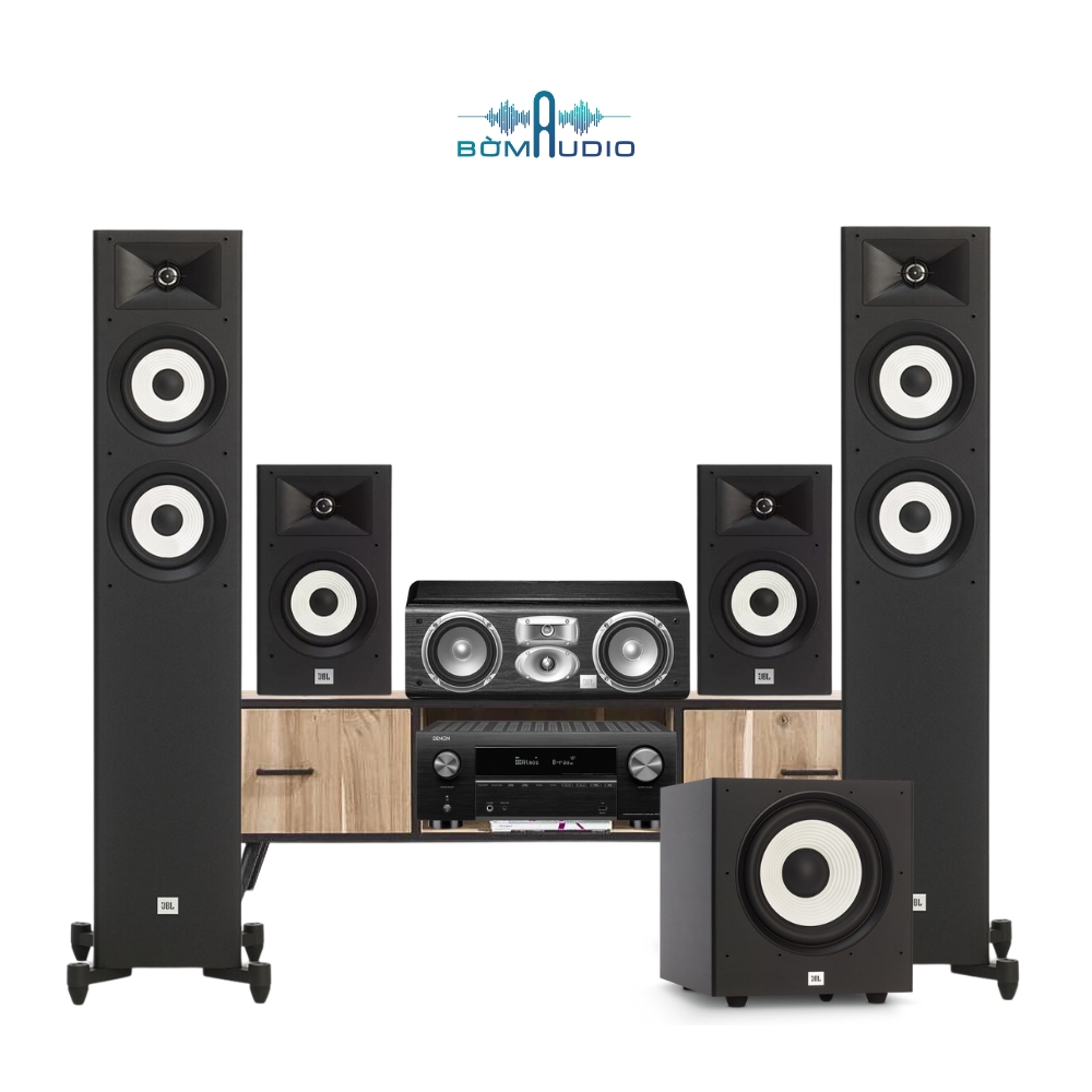 Combo Amply DENON AVR X3800H + Front JBL STAGE A170 + Loa Center JBL STAGE A135C + Surround JBL STAGE A130 + Sub JBL STAGE A100P - B65