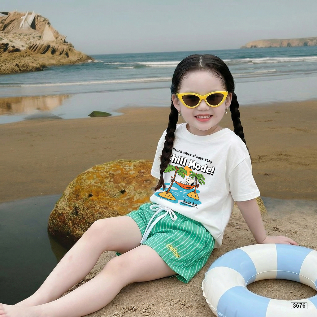 Áo thun trẻ em mùa hè Chill mode Kado 3676_thumbnail_2