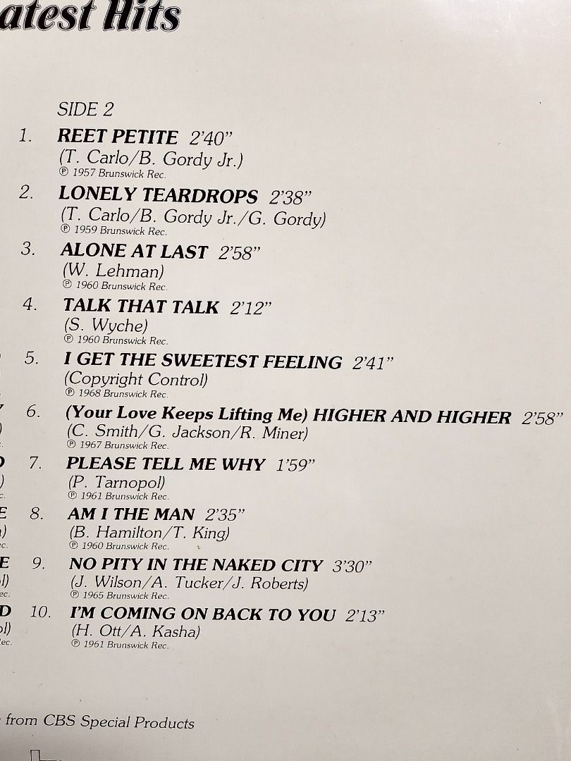 JACKIE WILSON - 20 GREATEST HITS _thumbnail_3