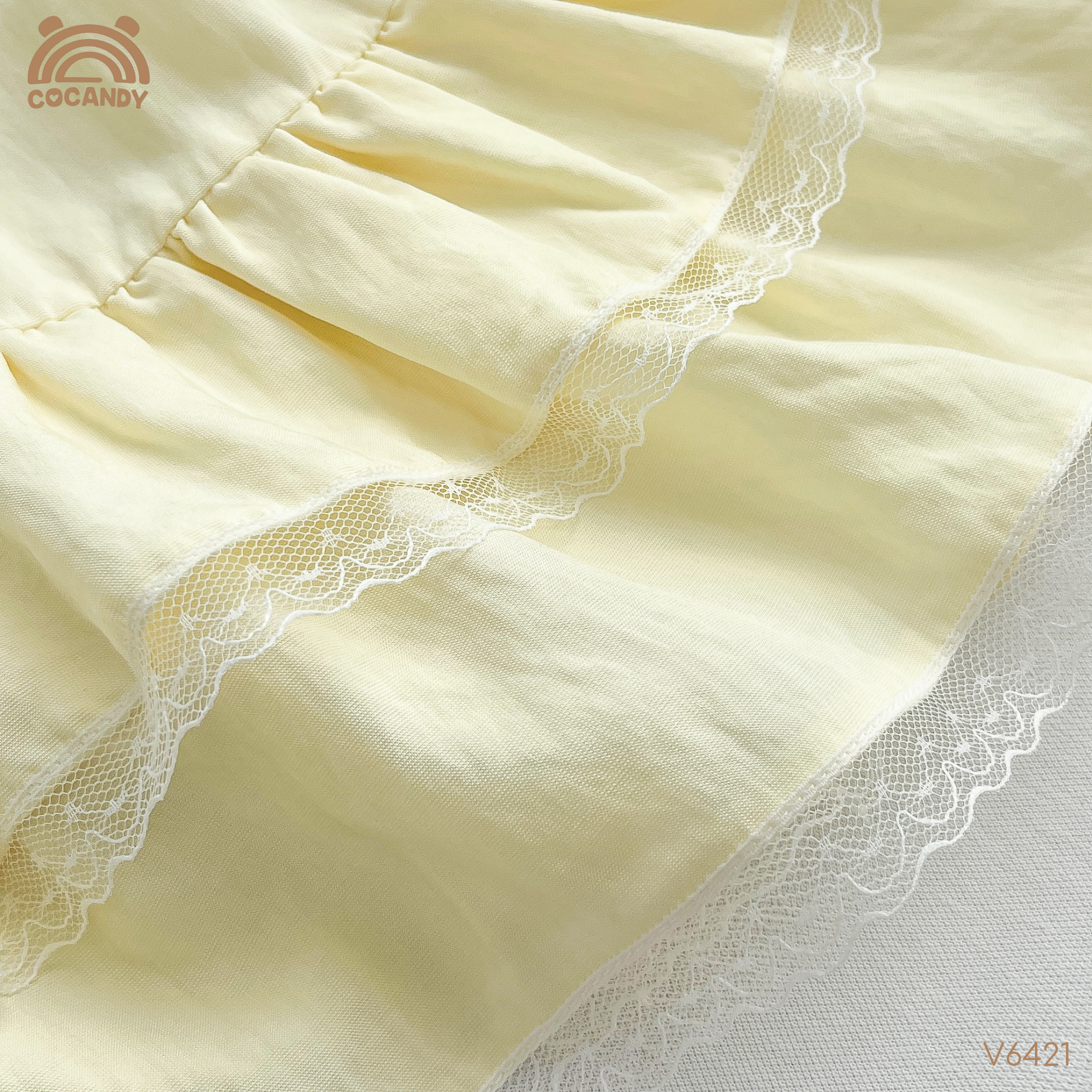 Váy sát nách thô VÀNG cổ nơ 2 tầng_thumbnail_4