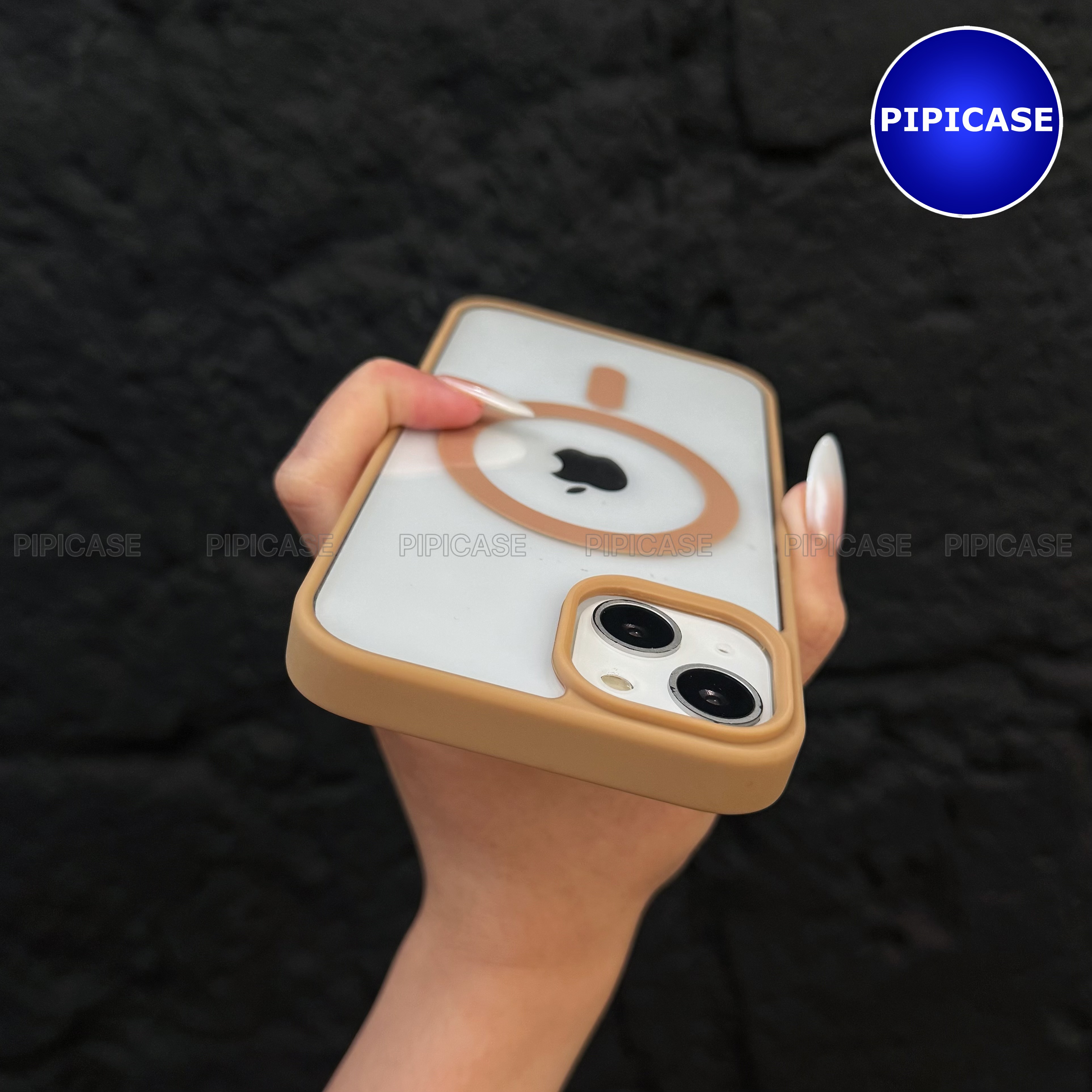 Ốp Lưng iPhone 15 Plus - Chic - Nâu Nhạt_thumbnail_8