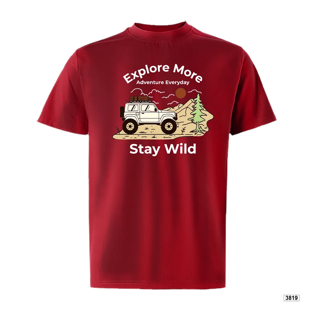 Áo thun nam form rộng thể thao Stay Wild TeePrint 3819_thumbnail_10