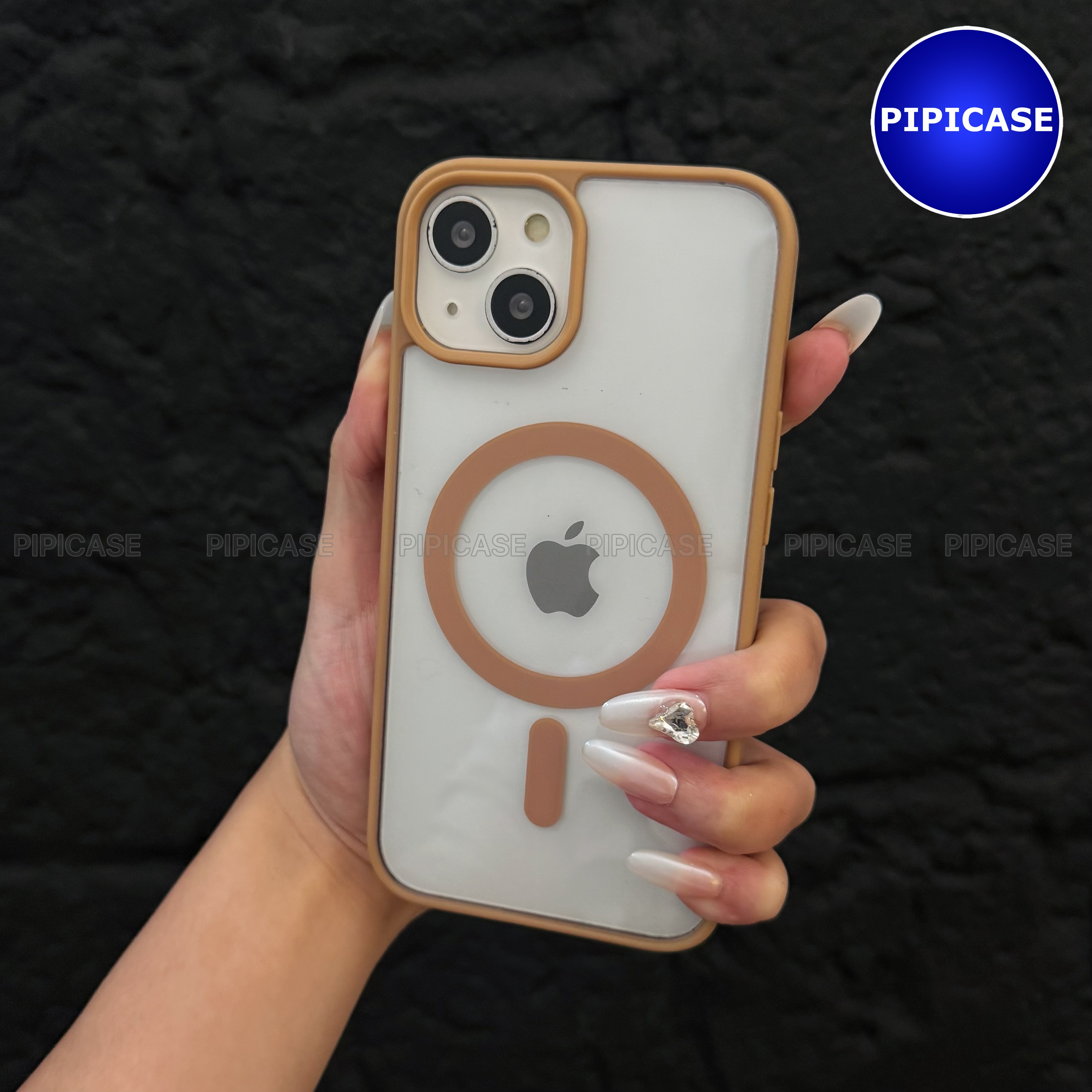 Ốp Lưng iPhone 15 Plus - Chic - Nâu Nhạt_thumbnail_11