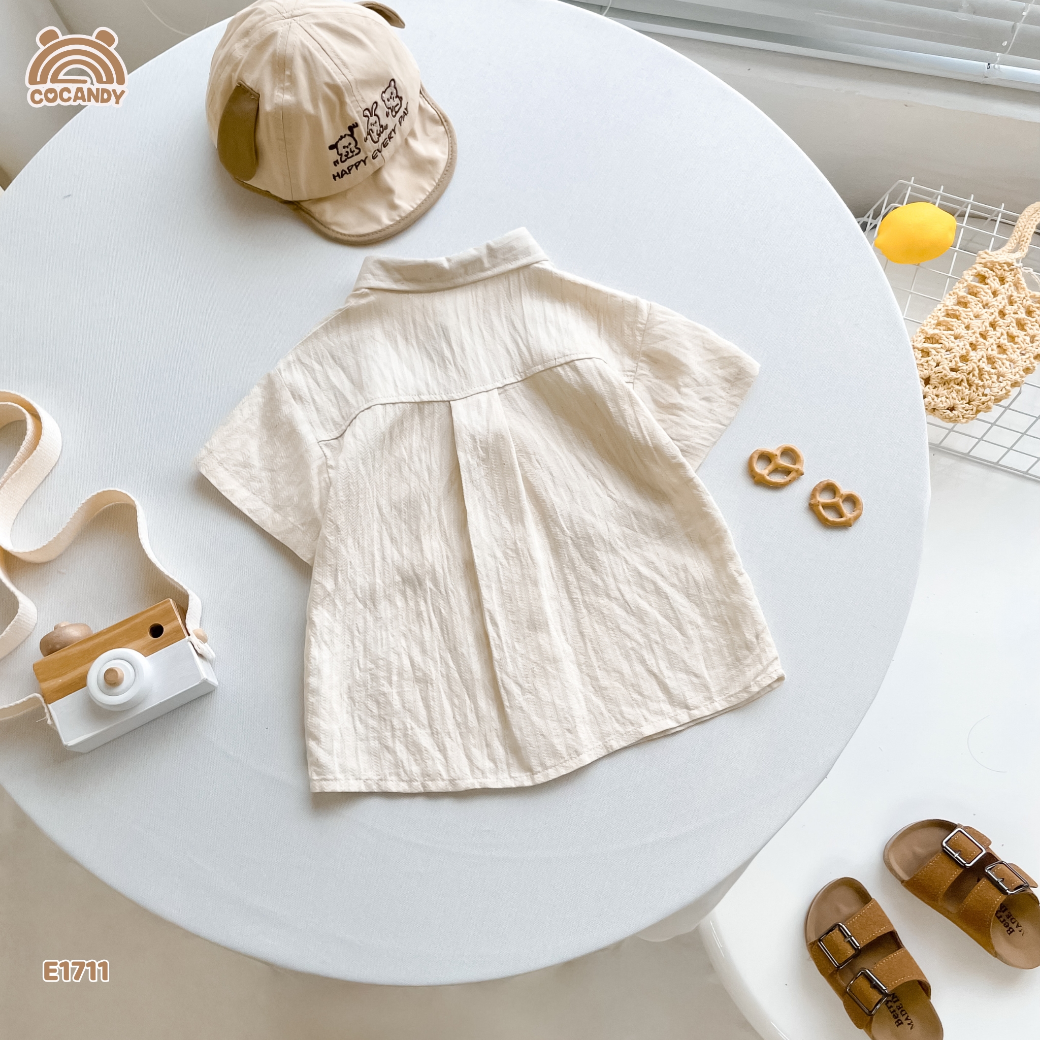 Áo cộc sơ mi vân BE tag CCD lệch_thumbnail_3