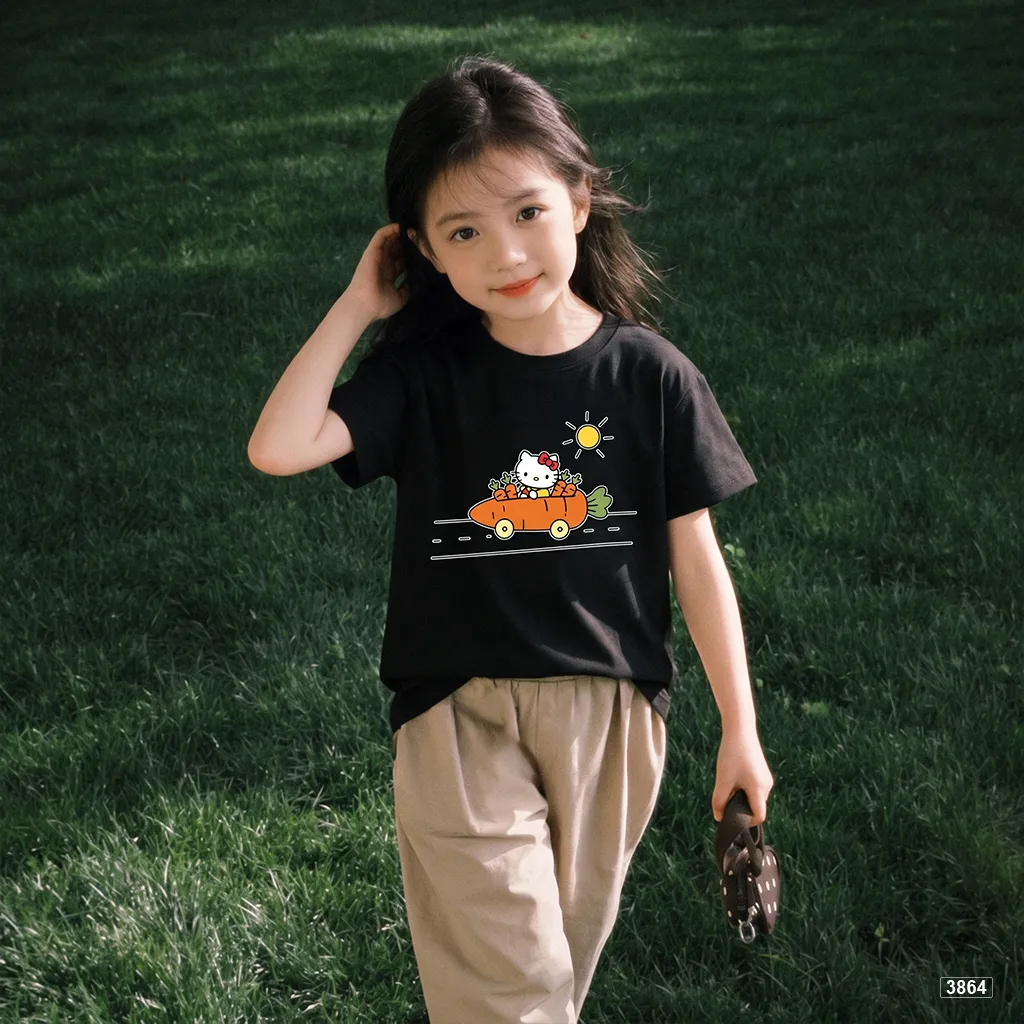 Áo thun bé gái form rộng Kittie Carrot Kado 3864_thumbnail_5