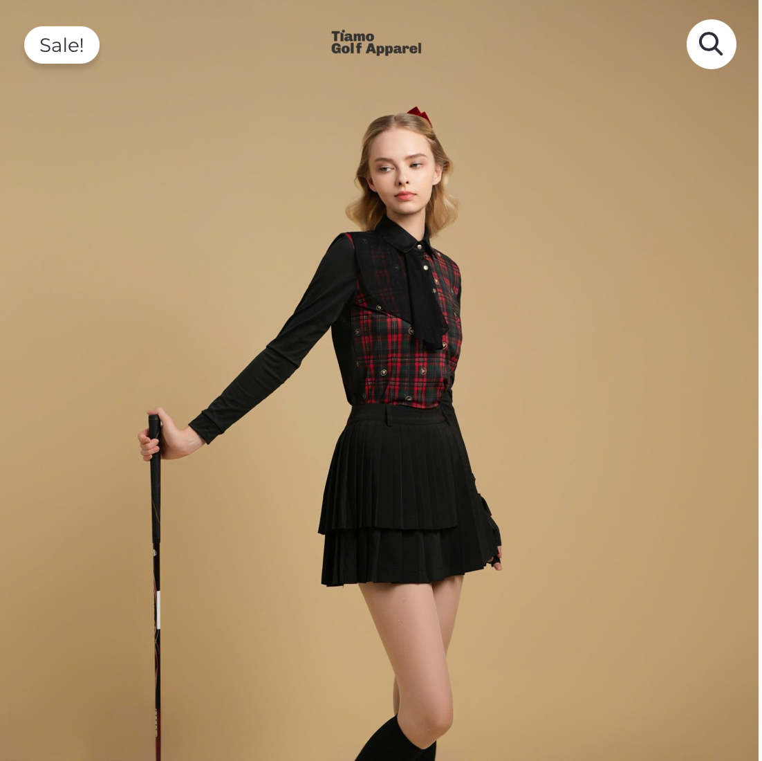 Áo Polo dài tay họa tiết caro  - Nữ - Tartan_thumbnail_1