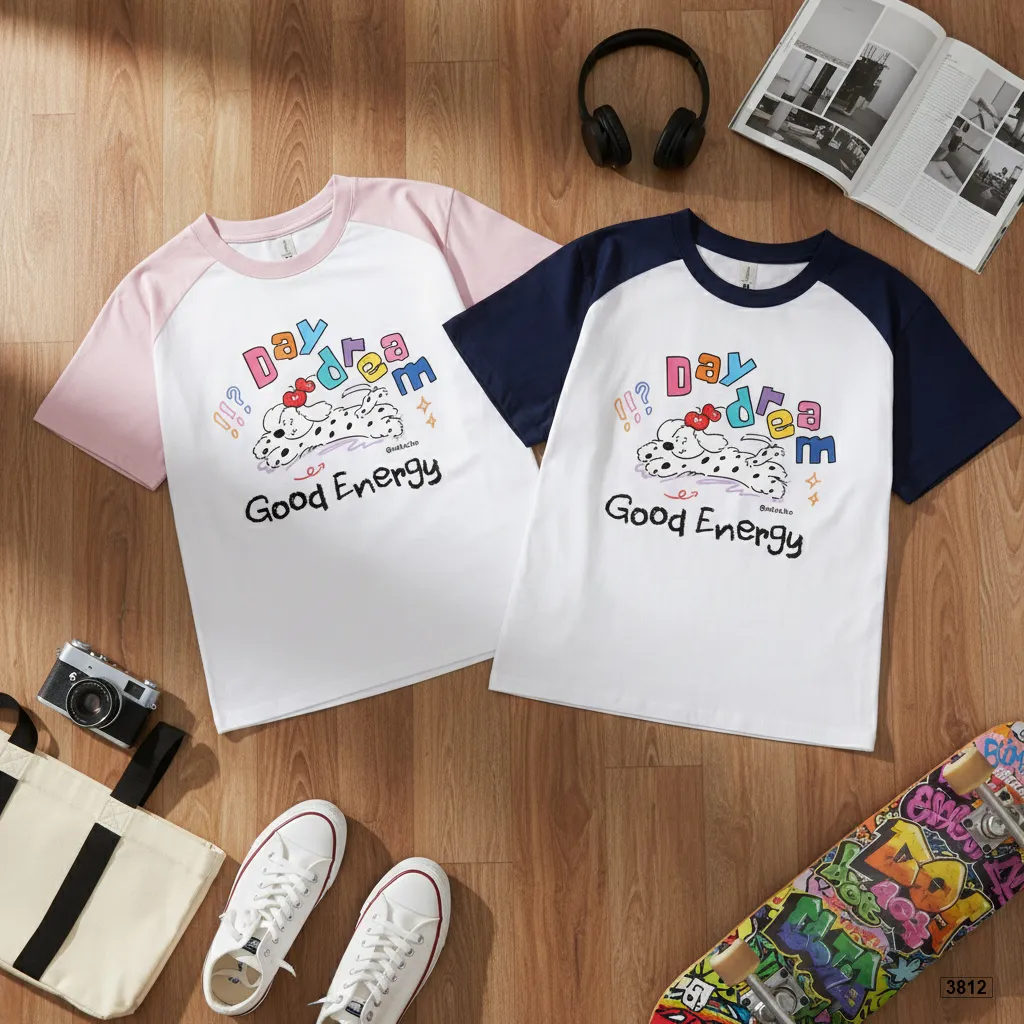 Áo babytee raglan Good Energy form vừa năng động cá tính Miucho 3812_thumbnail_6