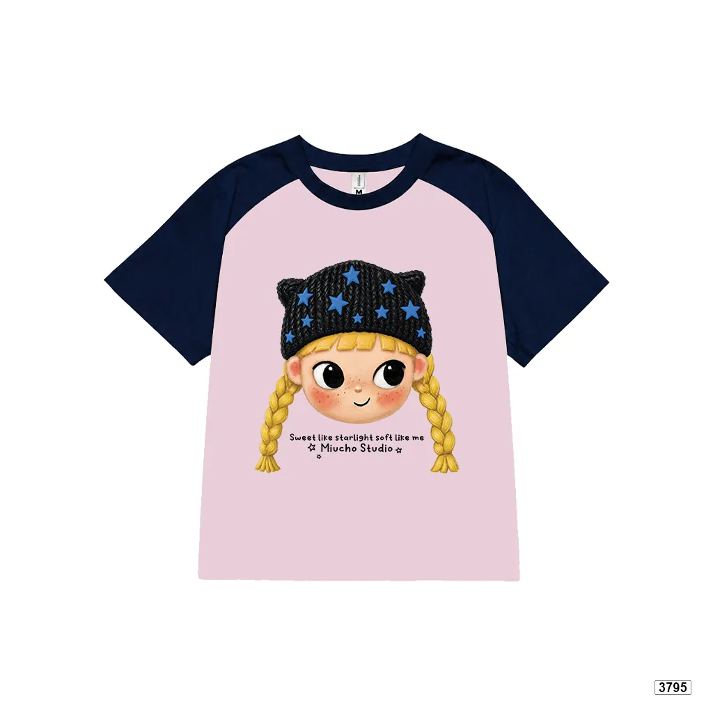 Áo babytee nữ phối raglan Sweet Star Cartoon phong cách trẻ trung Miucho 3795_thumbnail_8