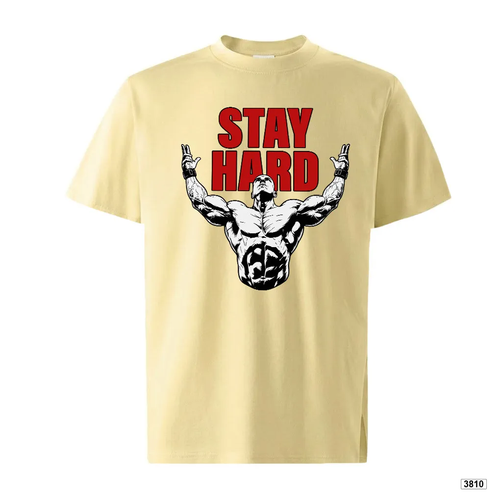 Áo thun nam form rộng style thể thao Stay Hard TeePrint 3810_thumbnail_0