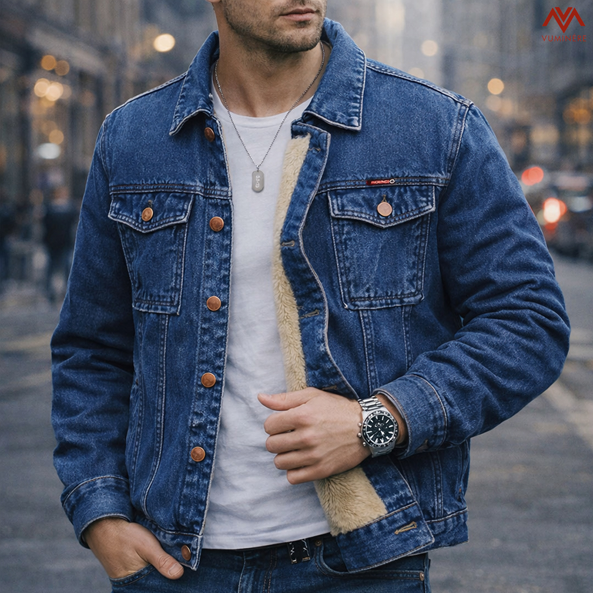 Áo khoác lót lông Jacket Jeans nam ( LB5 )
