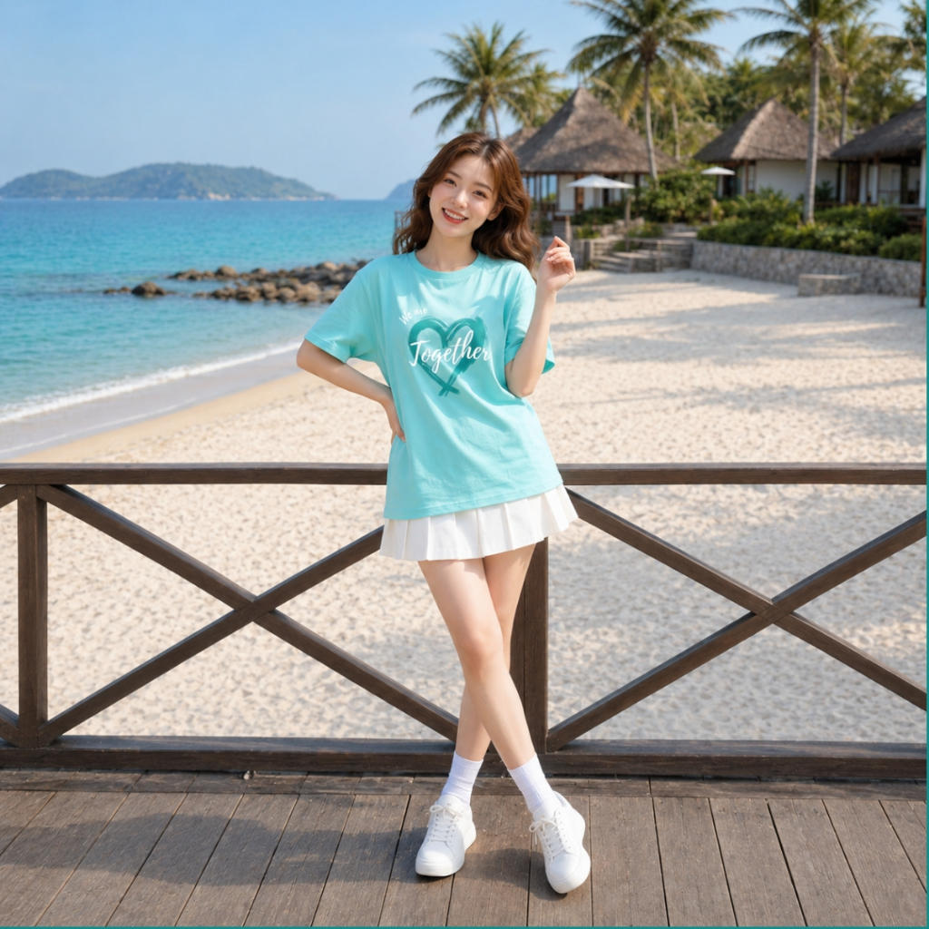 [Form Rộng] Áo phông dáng rộng hình trái tim TOGETHER, - Loza RT8640_thumbnail_10