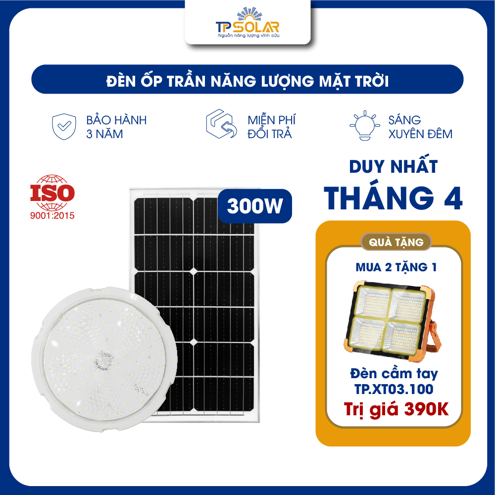 Đèn ốp trần năng lượng mặt trời (TP.OT01.300 / TP.OT01.600)