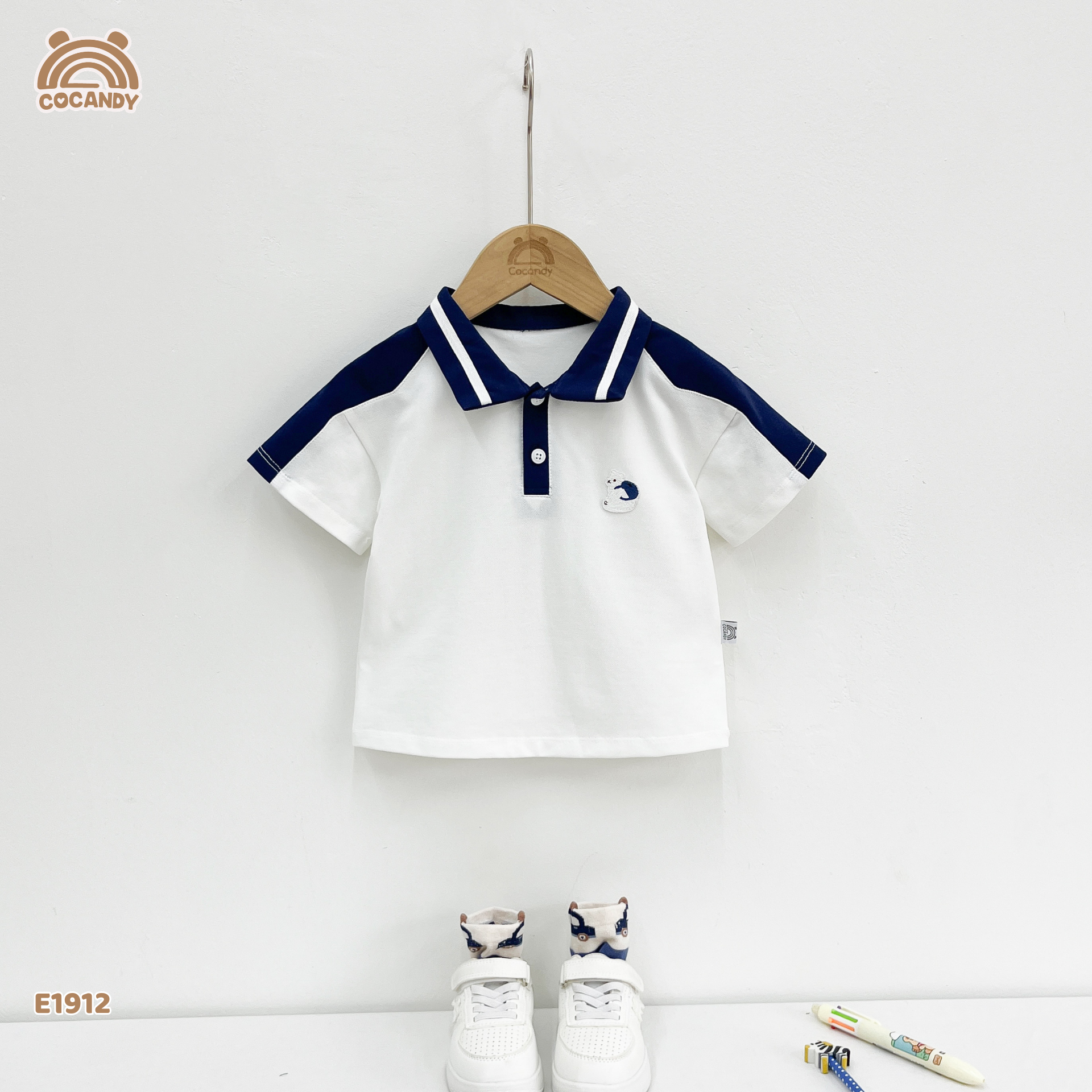 Áo cộc polo TRẮNG tag sóc_thumbnail_2