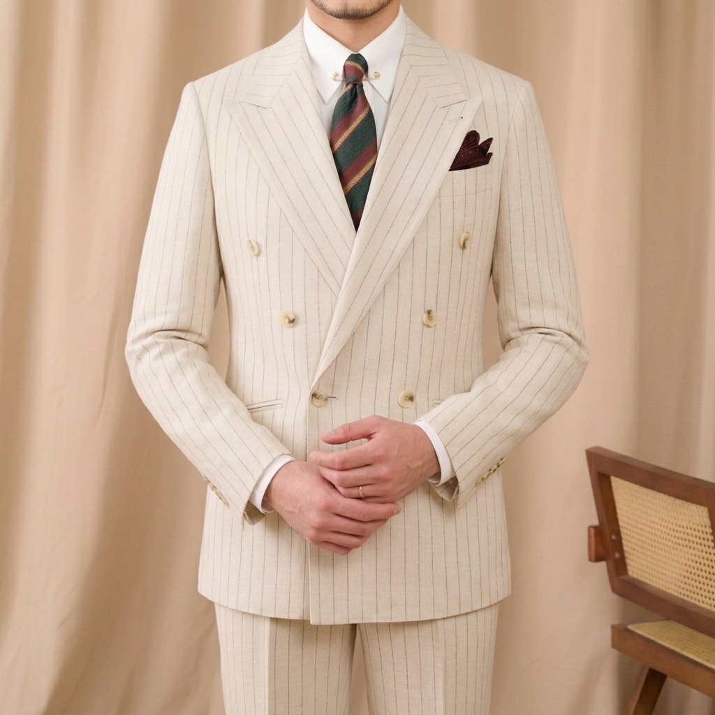 Bộ Suit Portofino Sọc Ivory_thumbnail_3