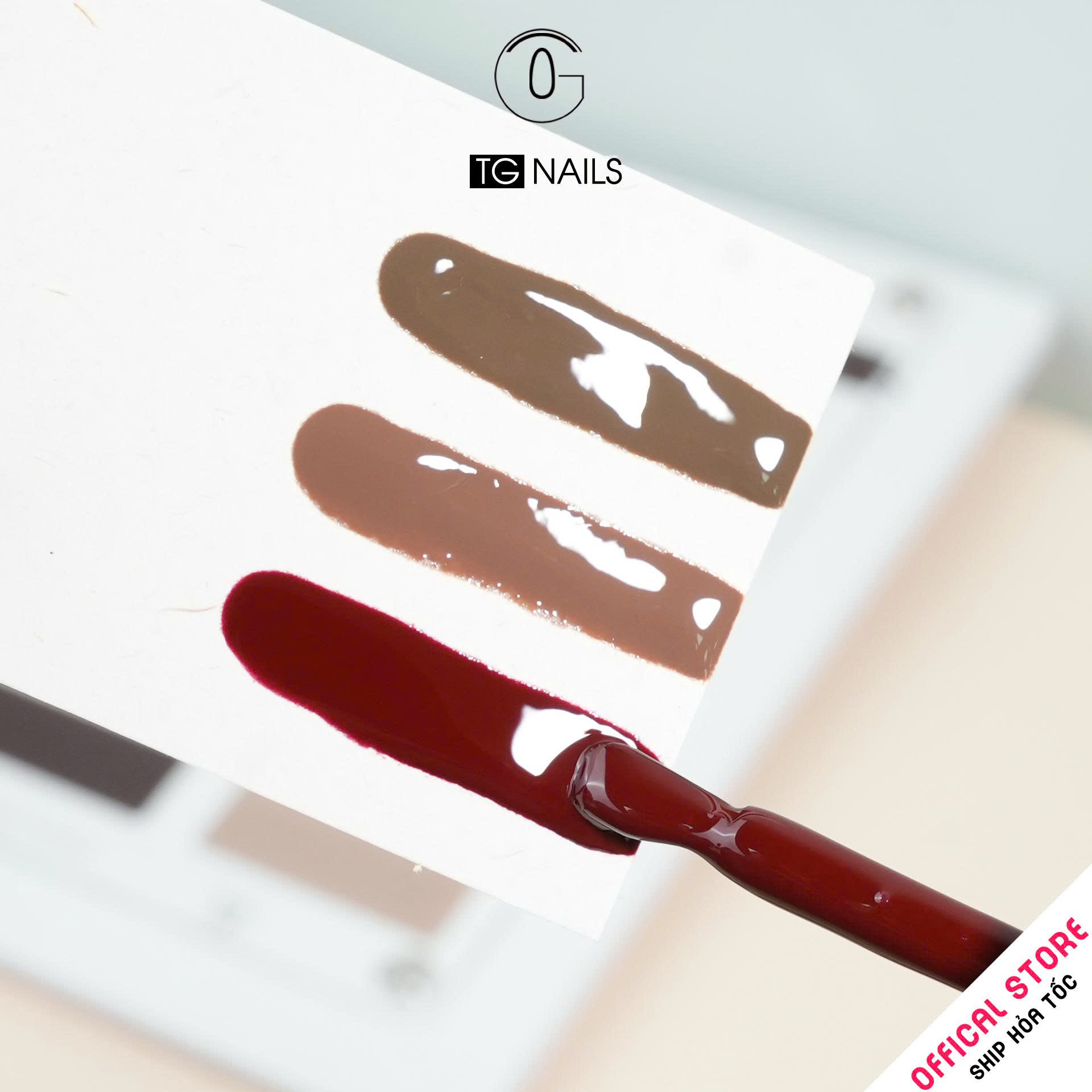 Sơn móng TG Nails gel. Khối lượng tịnh: 10g/ lọ. Nhãn hàng TG nail gel - Combo 12 màu Nâu CAFE_thumbnail_1