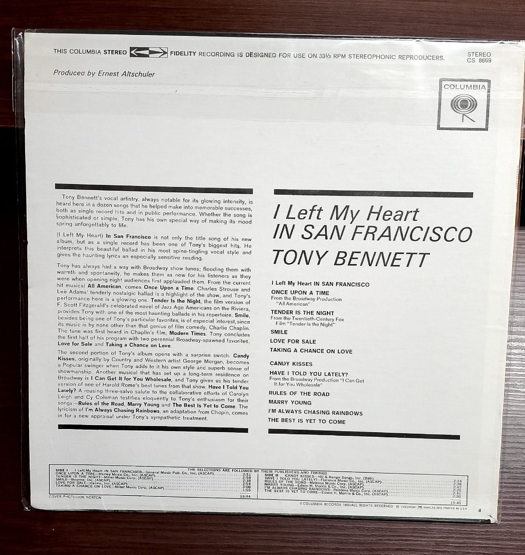 TONY BENNETT - I LEFT MY HEART IN SANFRANCISCO_thumbnail_1