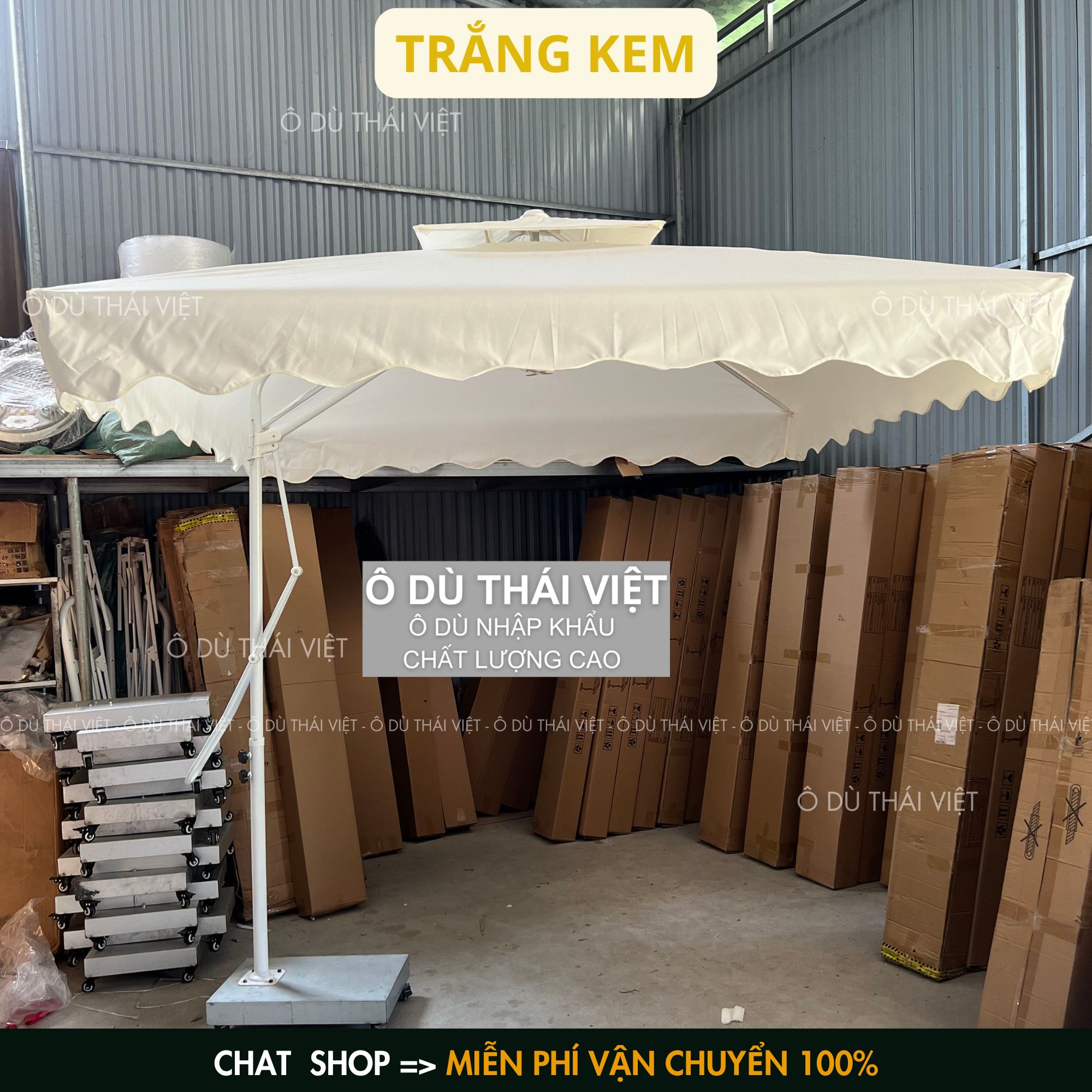 Dù che lệch tâm vuông ngoài trời rộng 2,5x2,5m HÀNG NHẬP KHẨU CAO CẤP vải dù polyester chống thấm tuyệt đối_thumbnail_10