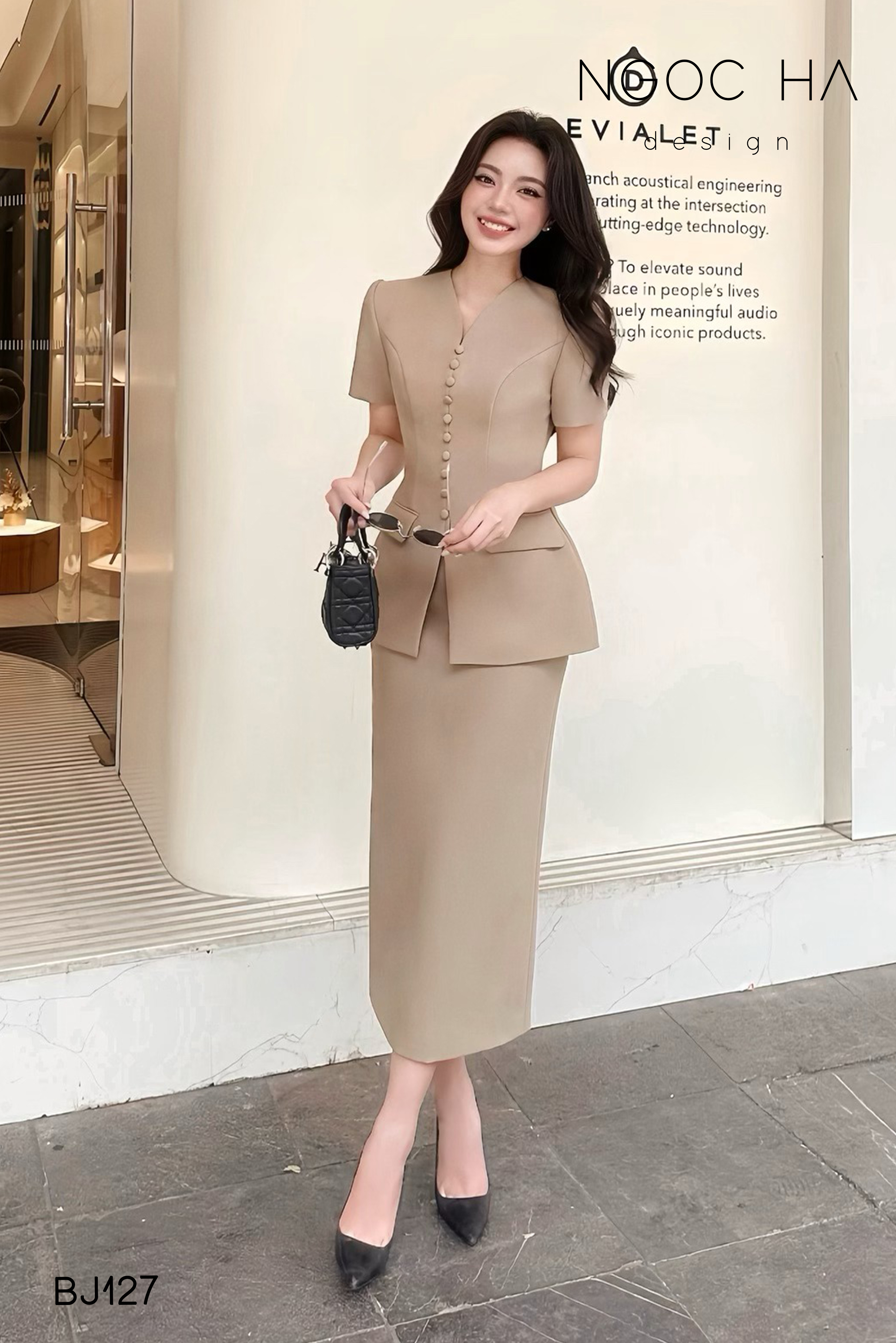 Cateline Set_ Bộ Vest Cổ V Đính Cúc Nhí Chân Váy Bút Chì BJ127_thumbnail_10