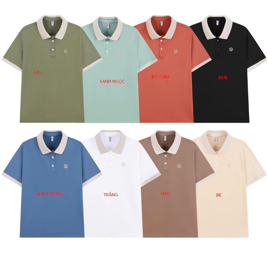 A18 - Áo polo thêu có cổ