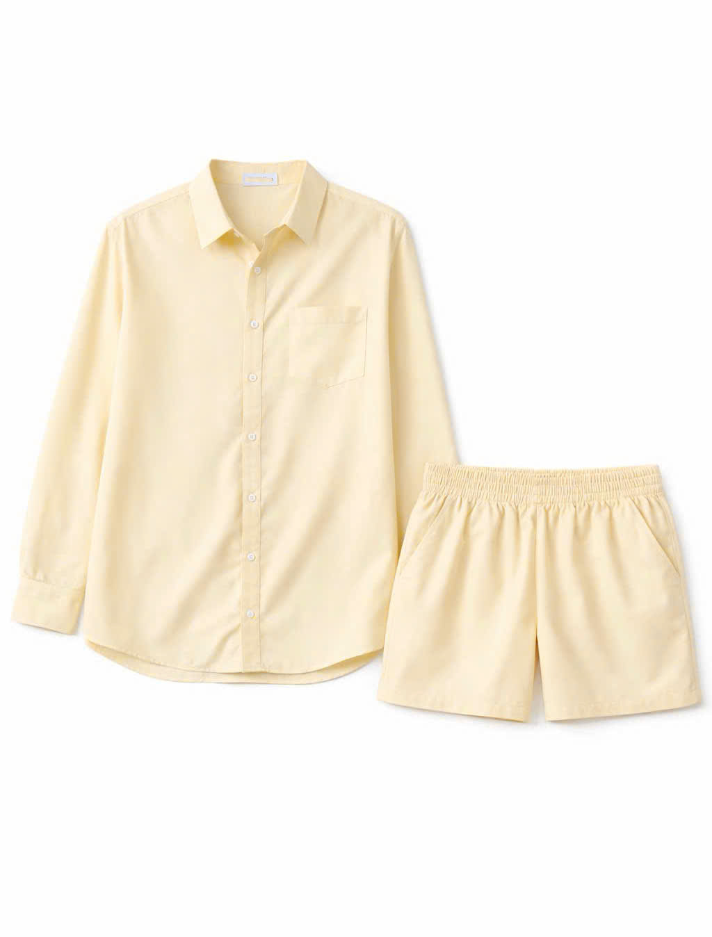 E409 SET VÀNG SƠ MI DÀI TAY + SHORT ZR