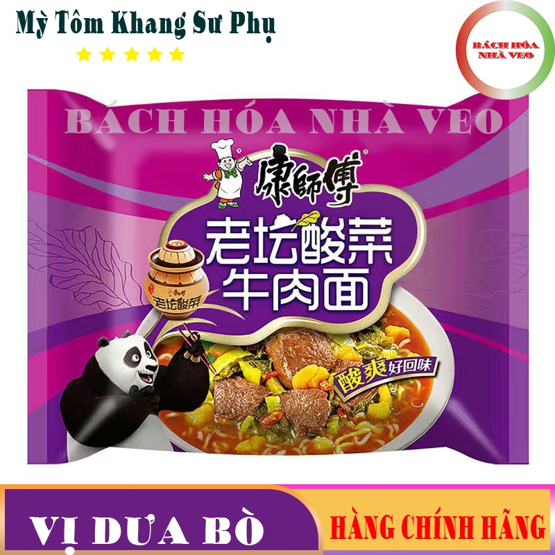 Mỳ Tôm Trung Quốc Hiệu Khang Sư Phụ - Tự Chọn 12-18 Vị, Date Mới, Mì Trung Quốc Siêu Thơm Ngon