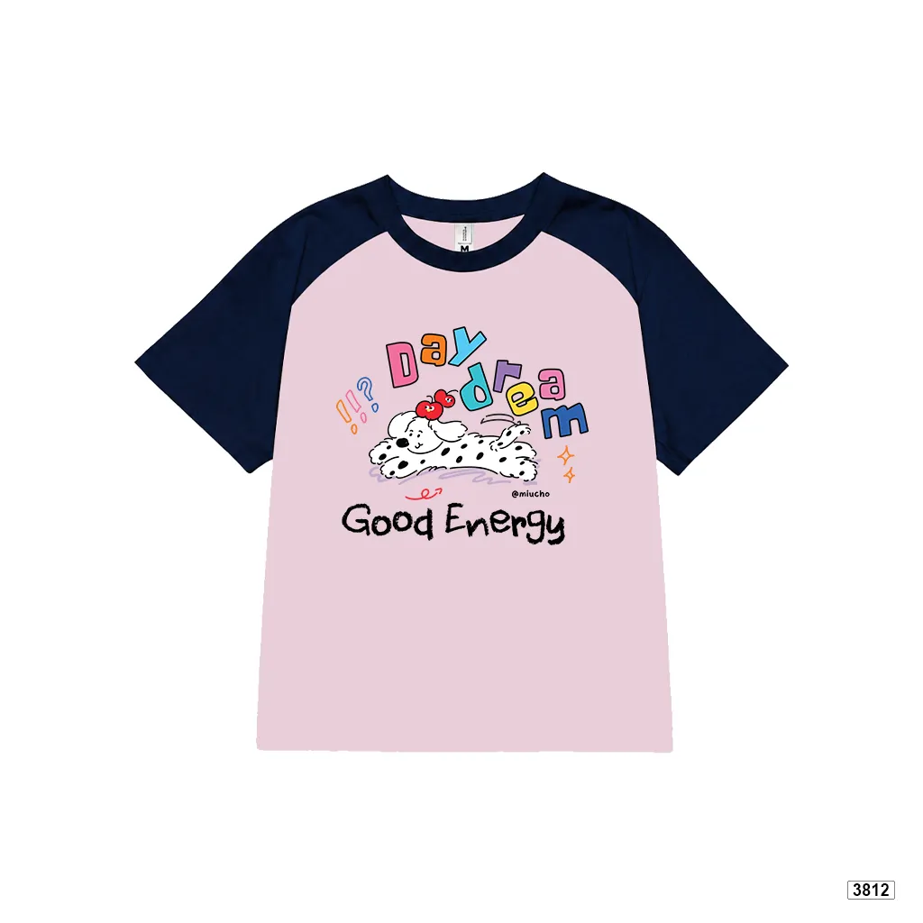 Áo babytee raglan Good Energy form vừa năng động cá tính Miucho 3812_thumbnail_7