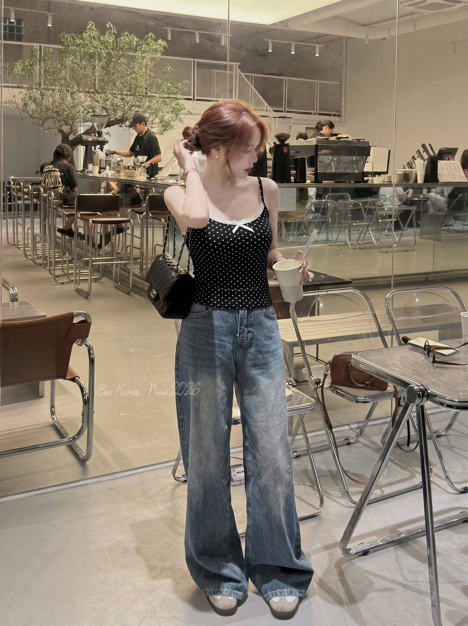 Áo Thun Nữ Croptop 2 dây bi viền ren NTR (C) (1451) - Freesize_thumbnail_4