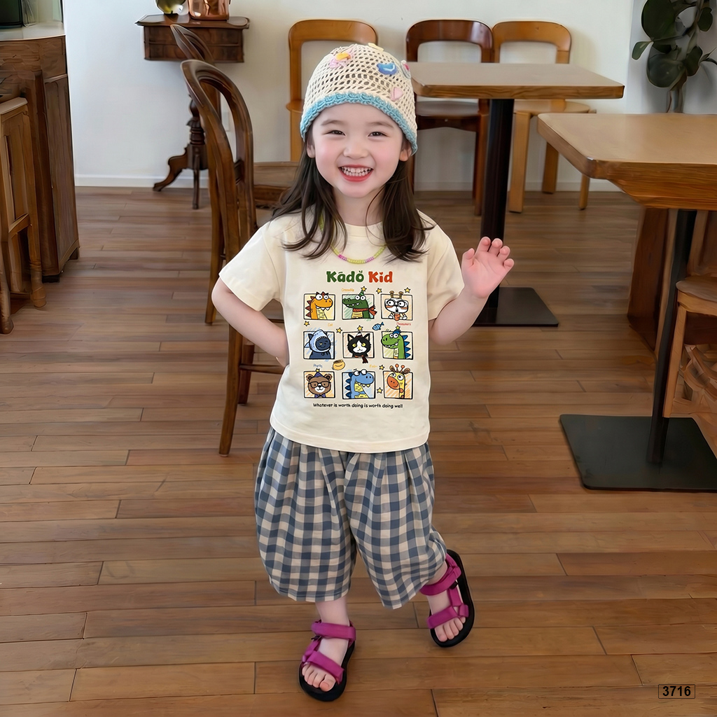 Áo thun bé gái form rộng mùa hè đáng yêu Kado 3716_thumbnail_3