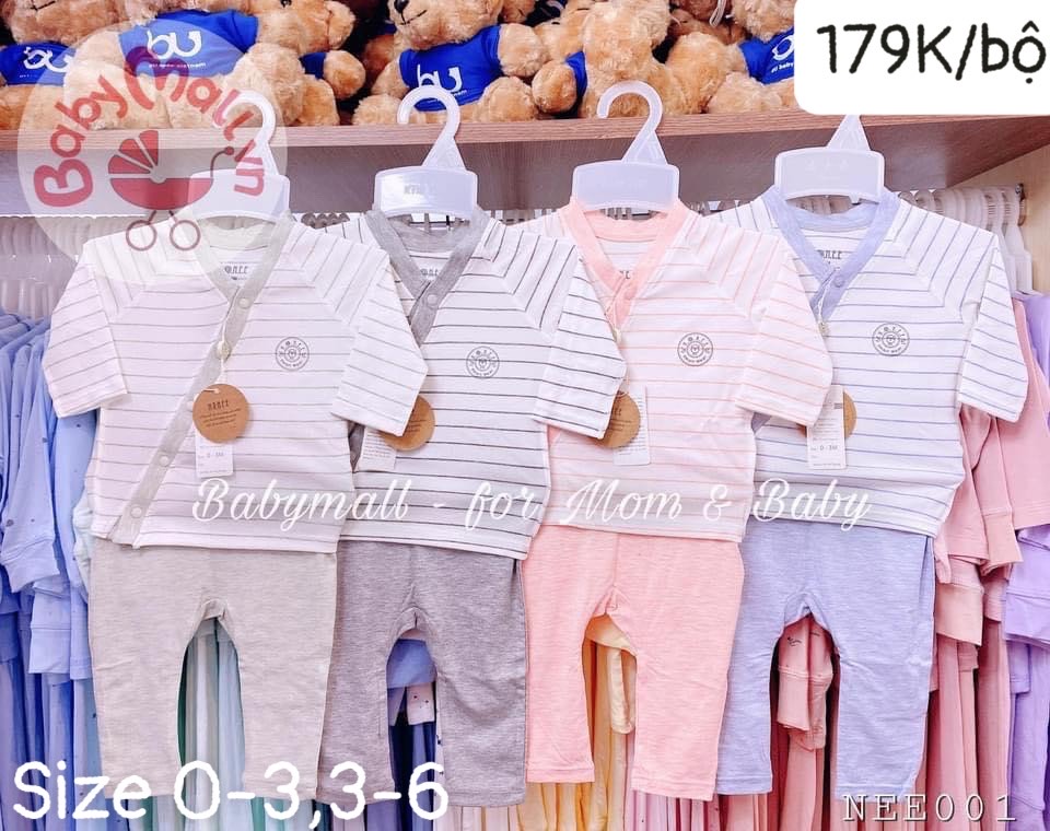 Bộ sơ sinh cài chéo Petit NEE001