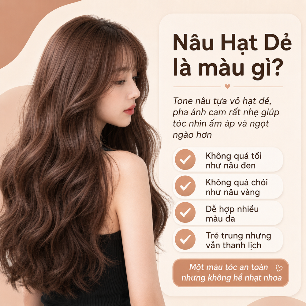 Thuốc Nhuộm Tóc Nâu Hạt Dẻ Không Cần Tẩy, Lên Từ Nền Đen Tự Nhiên, Tặng Găng Tay_thumbnail_2