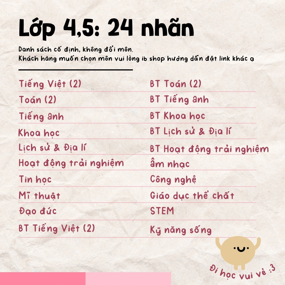 Set nhãn vở MÔN HỌC BOHO từ lớp 1 đến lớp 12, có in theo yêu cầu | Caturday_thumbnail_3