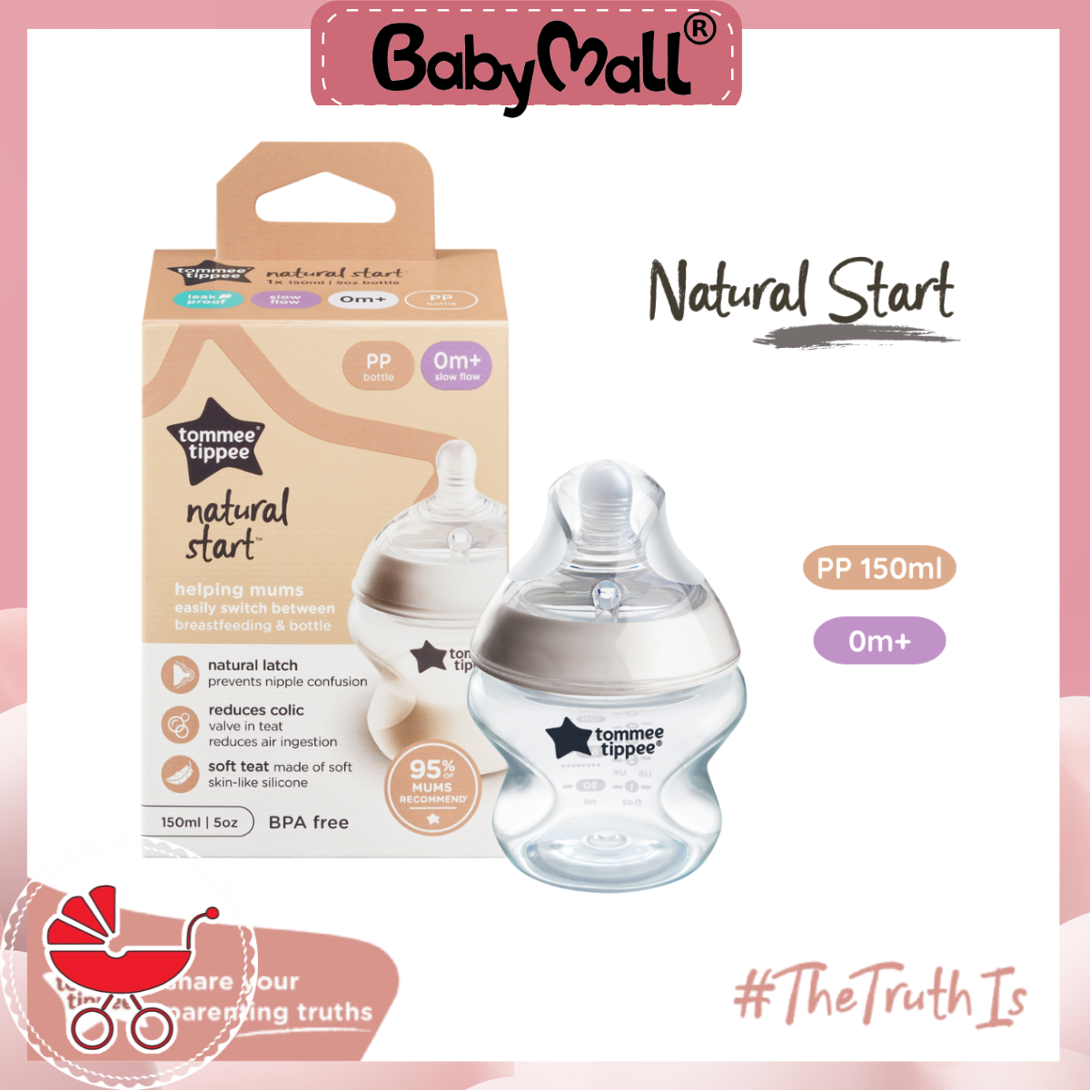 Bình sữa PPSU Tommee Tippee (KÈM NÚM)