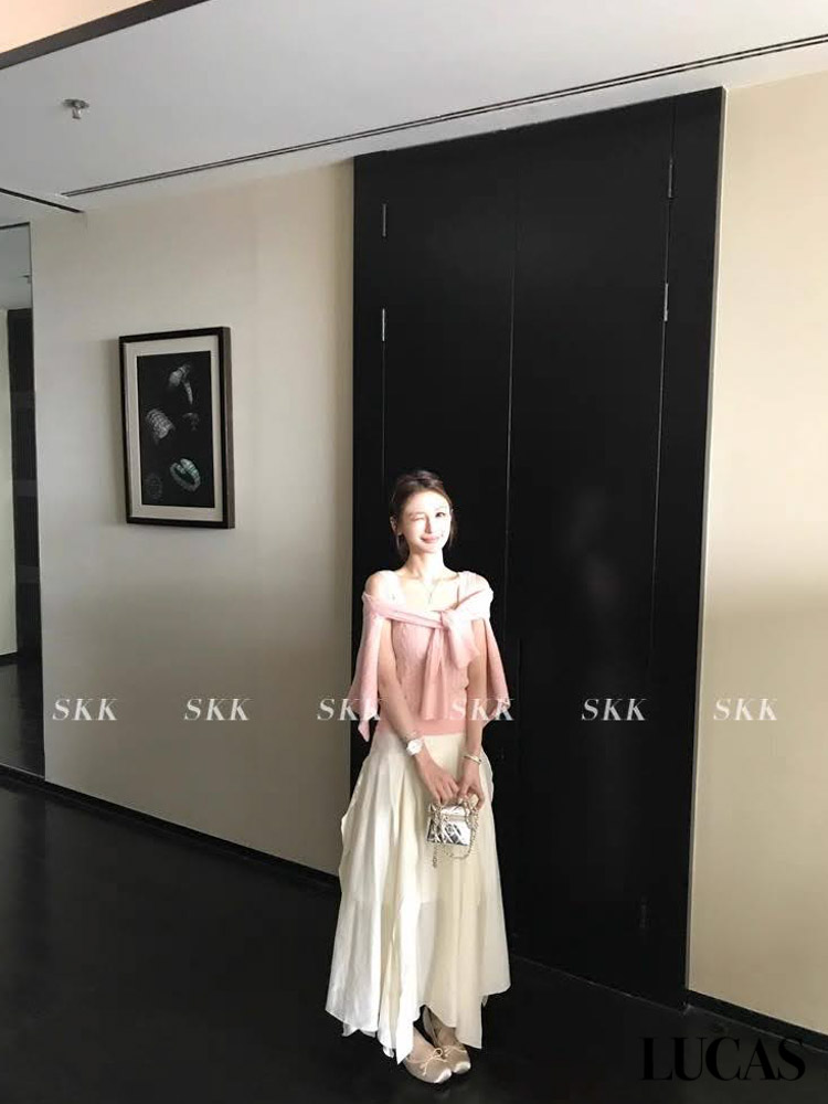 Chân váy xòe dáng dài vải mềm phối voan tơ_thumbnail_1