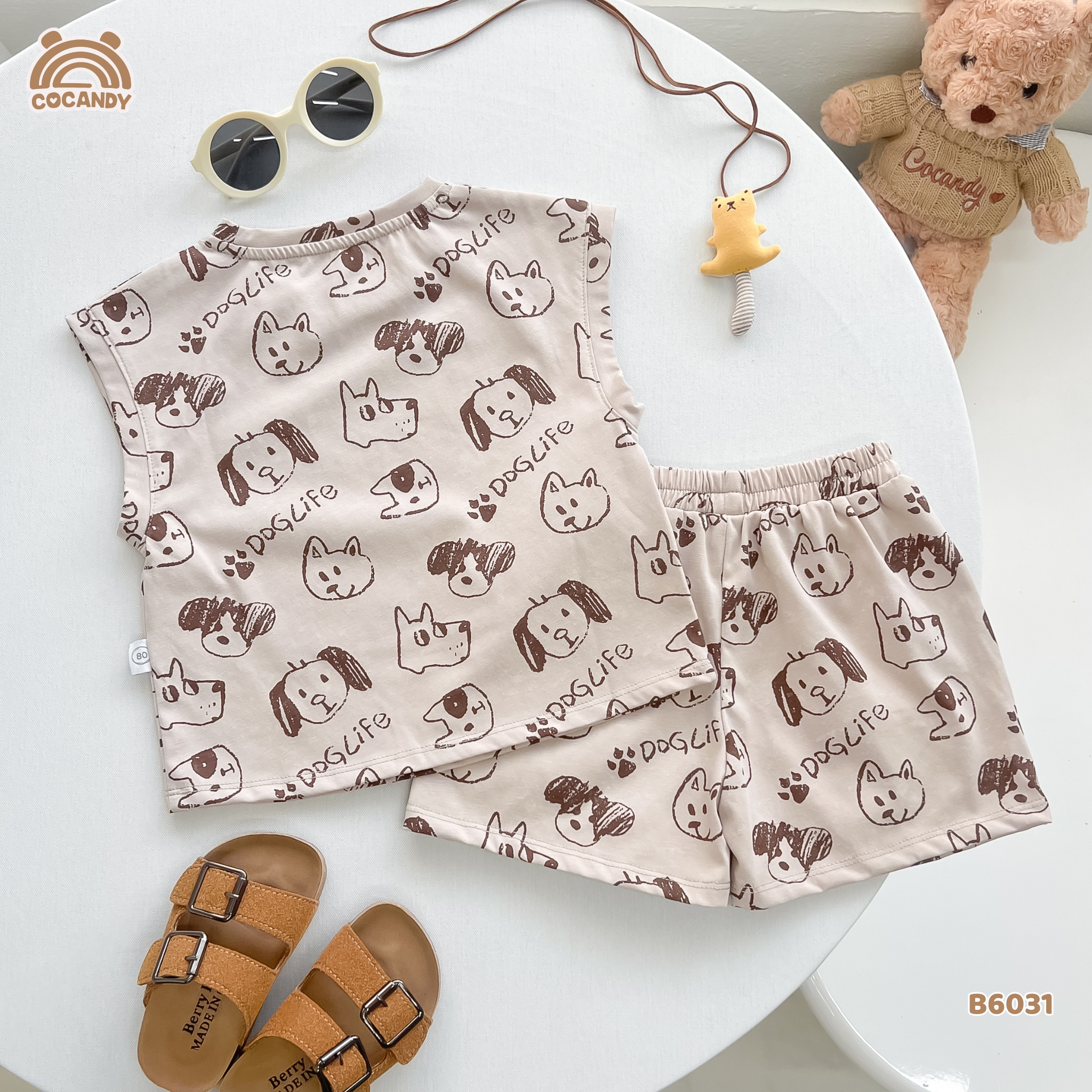 Bộ sát nách cotton NÂU hình cún_thumbnail_5