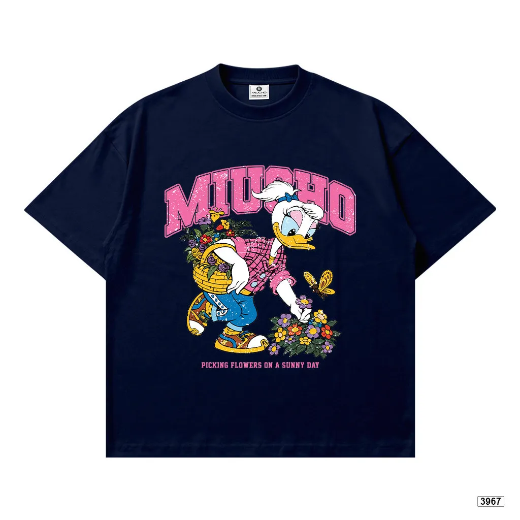 Áo thun boxy nữ hoạt hình Vịt dễ thương Miucho 3967_thumbnail_15