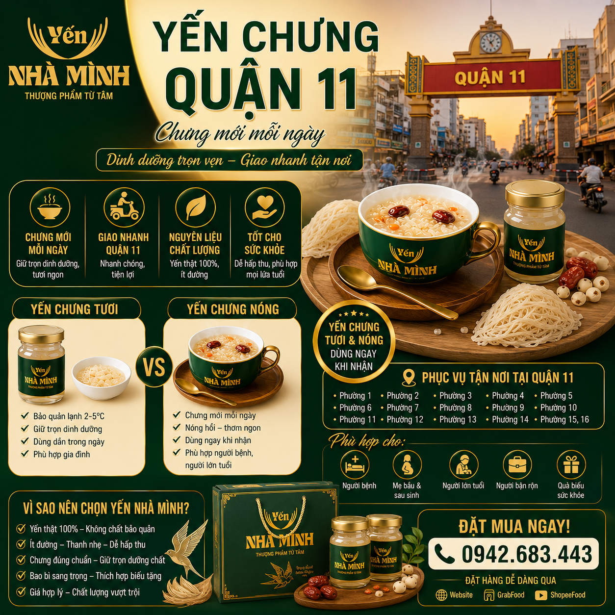 Yến Chưng Tươi Nóng Quận 11 Đang Được Tìm Kiếm Nhiều Nhất Hiện Nay