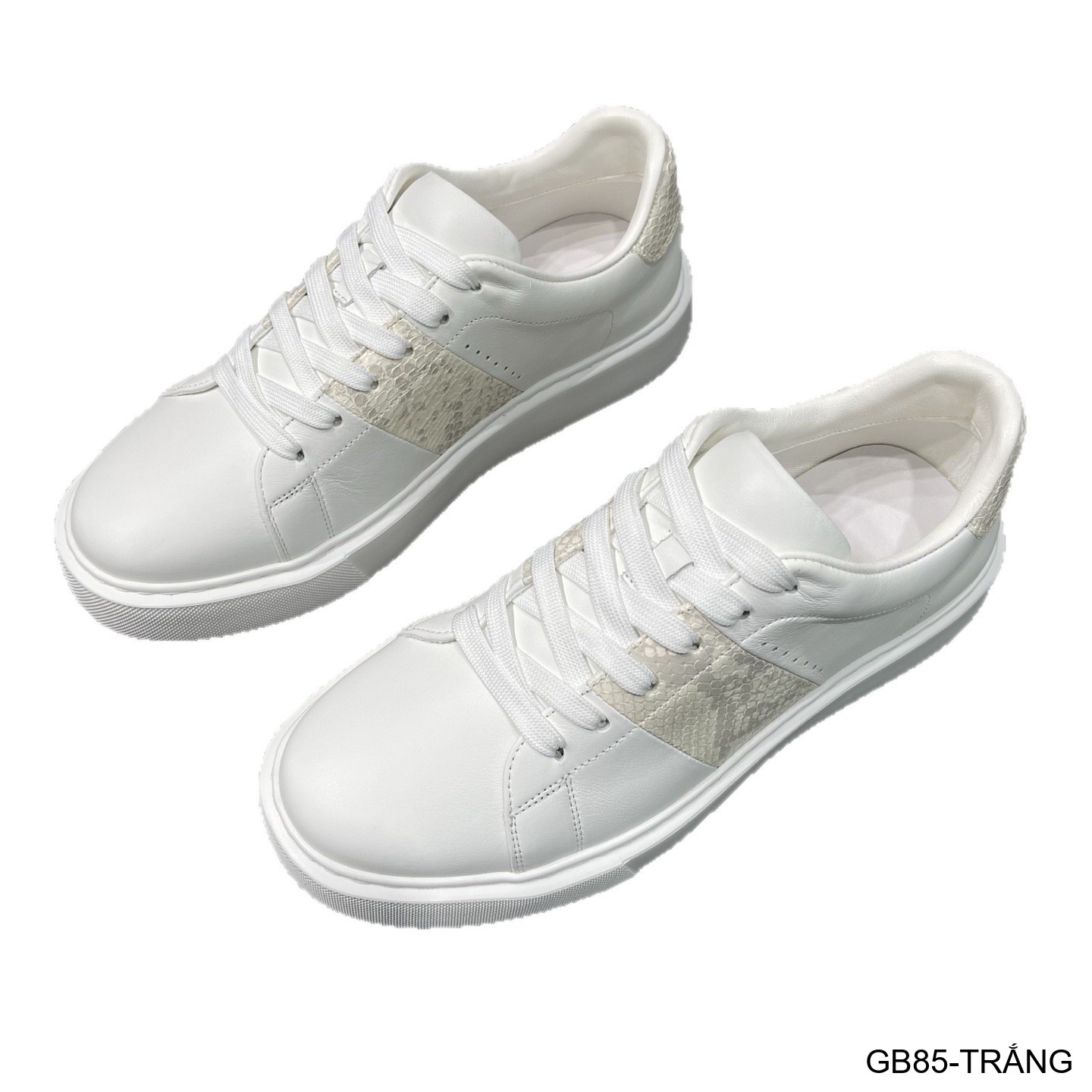 GB85 - Giày thể thao nam trắng da thật, đế dày mềm, thoáng khí, kiểu dáng retro thời thượng_thumbnail_5