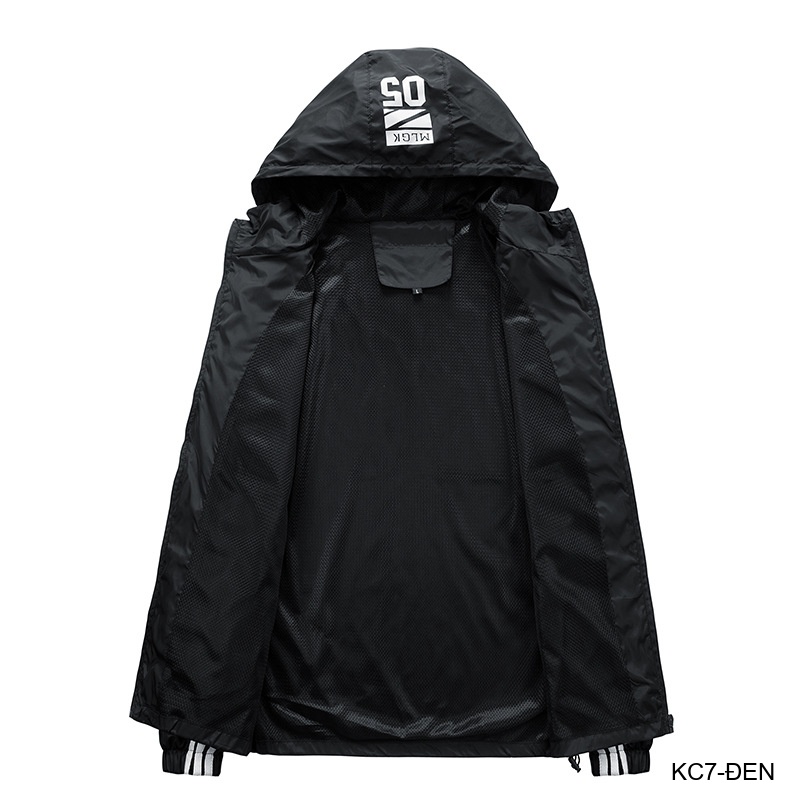 KC7 - Áo khoác nam thể thao oversize tay dài có mũ, chất liệu polyester thoáng mát, 3 màu xanh dương, đen, xanh đậm_thumbnail_10