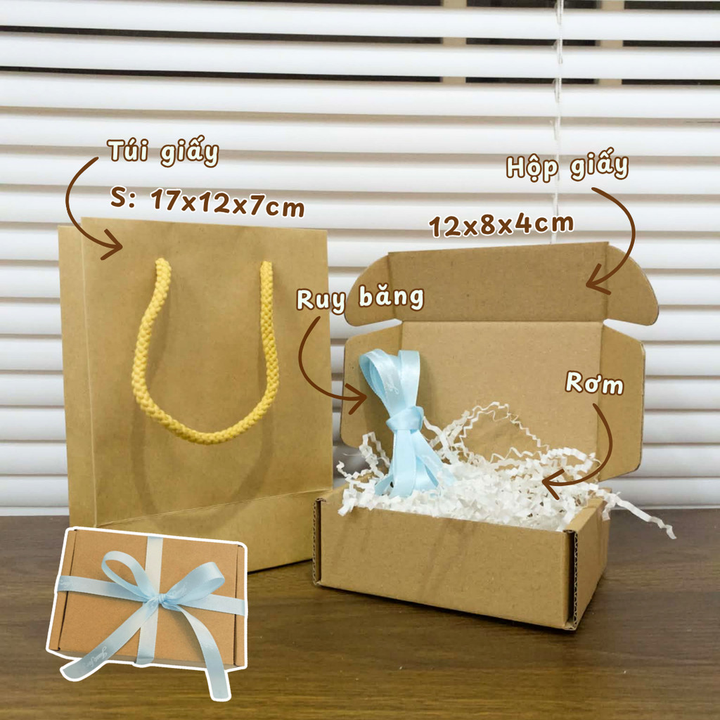 Set Giftbox gói quà + Túi giấy kraft