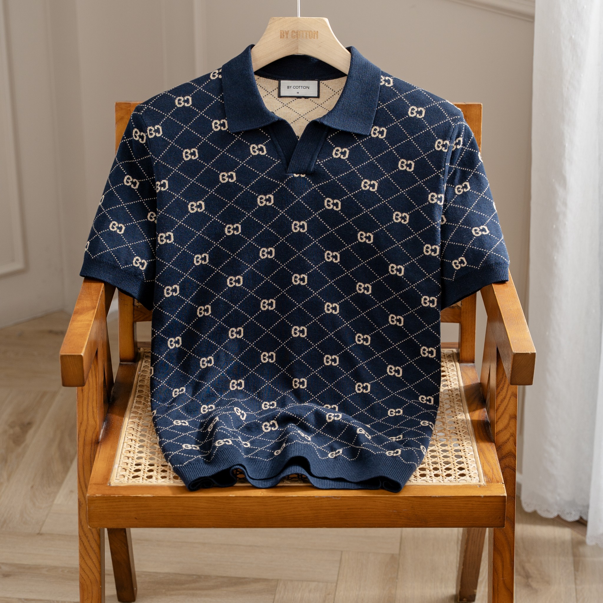 Áo Polo Nam Dệt Kim By Cotton Monogram_thumbnail_1