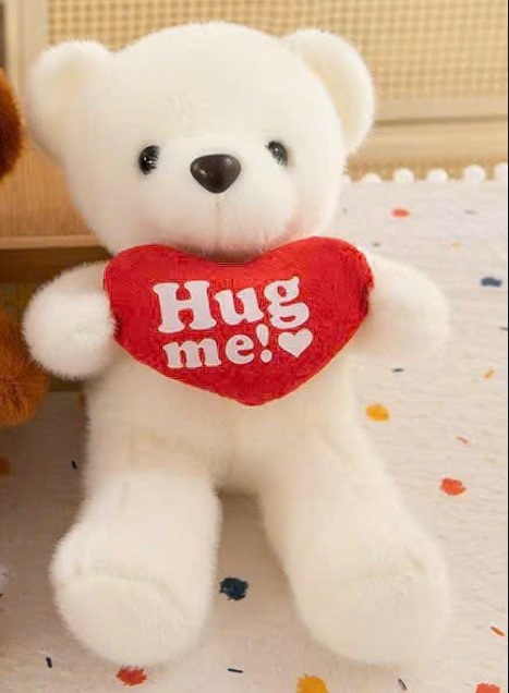 TEDDY ÔM TIM TRẮNG