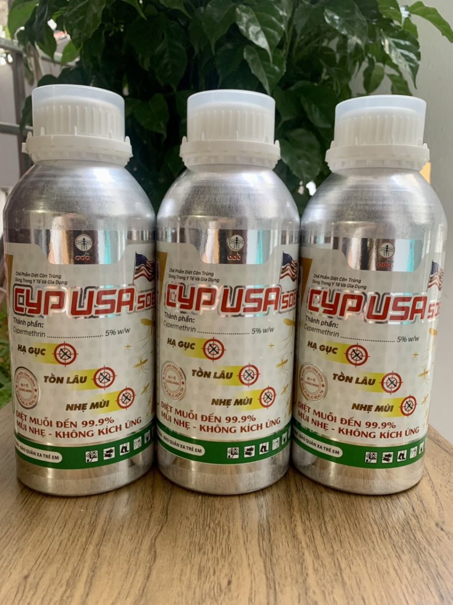 THUỐC DIỆT MUỖI-RUỒI VÀNG-KIẾN CYP USA 50EC 450ml