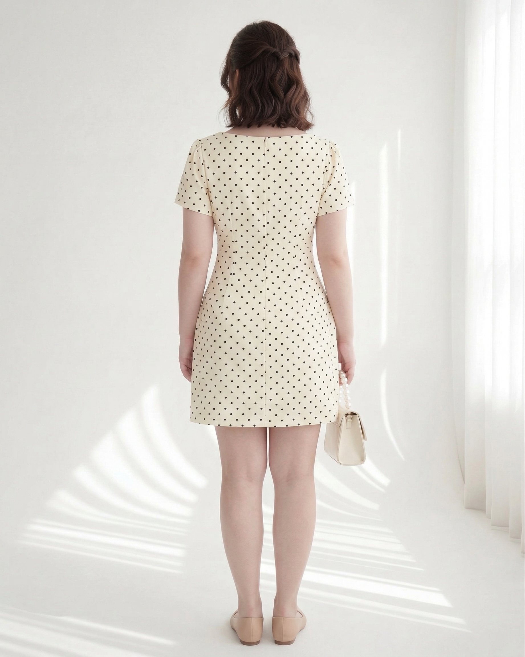 BIGSIZE NỮ - Đầm chấm bi dáng A  dành cho nàng béo từ 55-90kg V-DA219_thumbnail_3