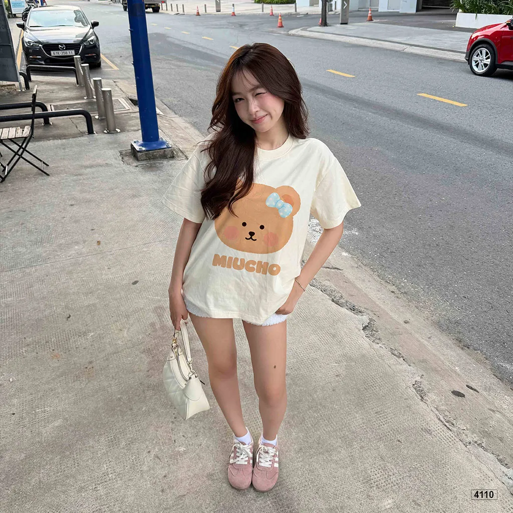 Áo thun boxy nữ Gấu Teddyy xinh yêu Miucho 4110_thumbnail_5