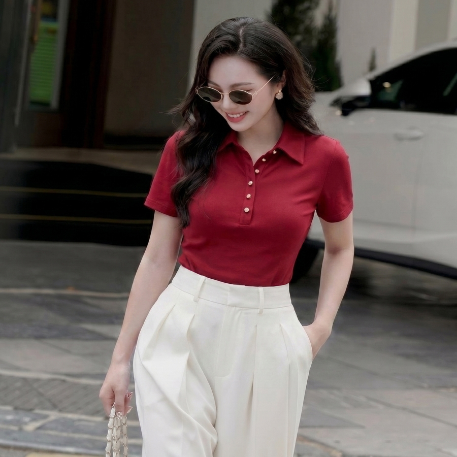 Áo thun polo body 26110 đỏ đô