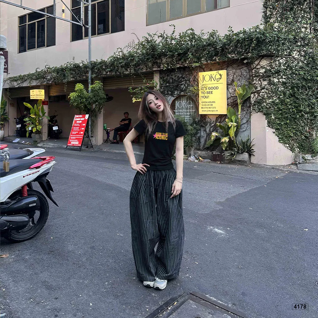 Áo thun baby tee form ôm tôn dáng phối chữ Beezy 4178_thumbnail_3