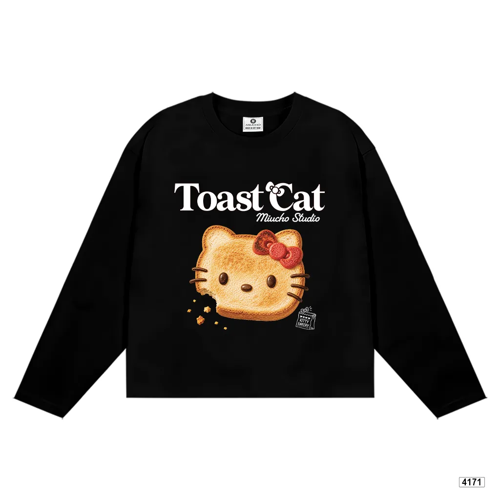 Áo thun tay dài form boxy Toast Cat Miucho 4171_thumbnail_8
