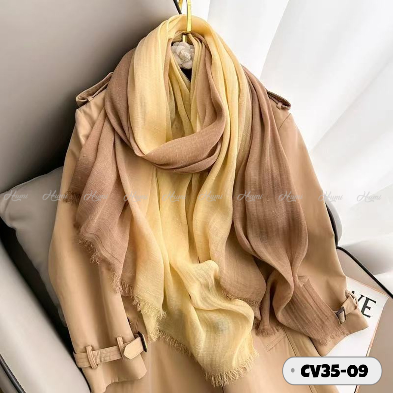 KHĂN COTTON PHA MÀU CHO NỮ (CV35-09)