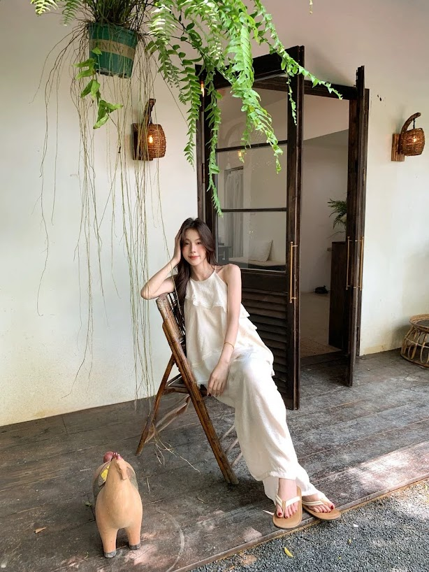 Lucas - Set áo yếm bèo tầng chéo + quần ống suông cùng chất liệu dáng dài_thumbnail_7