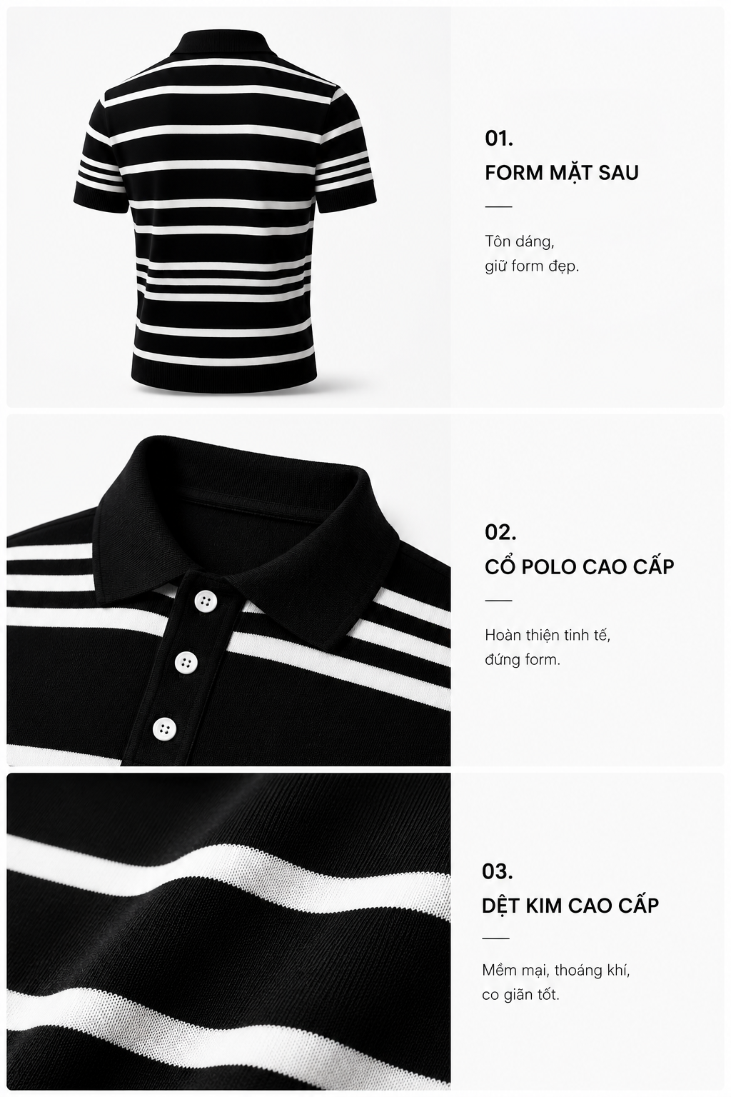 PA9 - Áo Polo Nam Kẻ Sọc Mùa Hè, Chất Liệu Mỏng Thoáng Khí, Form Ôm Sát, Phong Cách Công Sở Casual